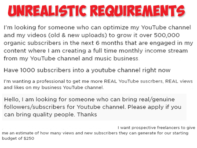 unrealistic youtube growth